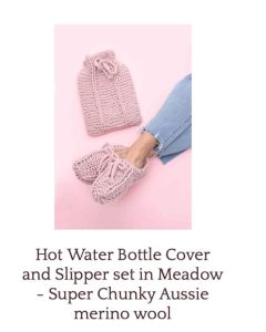 Slip Stitch Hot Water Bottle Cover & Slipper Set - Digital Pattern