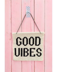 Crochet Good Vibes Wall Hanging by Molla Mills 
