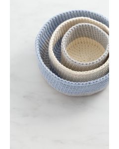 Trio of Baskets in organic cotton 